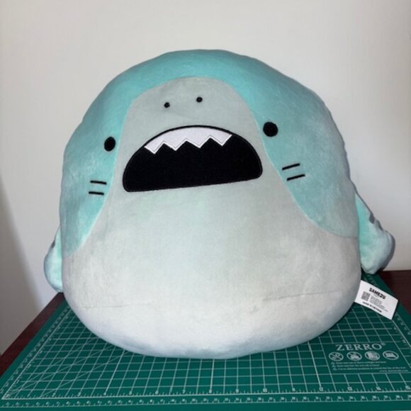 NEW- Samezu Mochi Plush Teal Shark - Picture 1 of 2